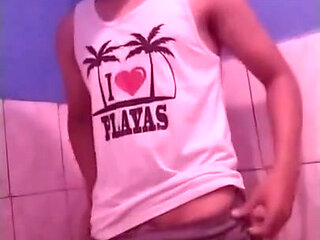 Horny teen boy in he bathed