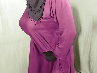 Beautiful Amena Bhabhi has sex indoors wearing a burqa and hijab