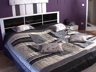 Hot German blonde slut fucks her boyfriend in the hotel room