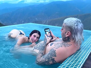 Loving blowjob to my boyfriend with fantastic views