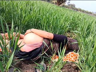 Desi Village Girl Craves Sex in Wheat Field  Fingers Her Pussy & Teases Brother-in-Law
