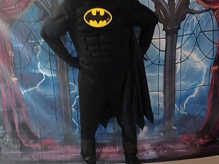 My BF and I All Dresses up as Bat Man and Bat Girl