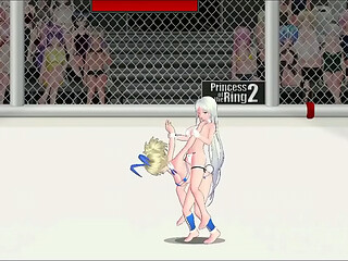 Hot women in lesbian acts in Princess of ring 2 hentai game new video