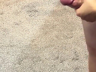 Young milf Lexi gives handjob in front of the mirror