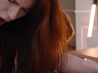 Her Slobbery Blowjob Maximizes My Relaxation After Work
