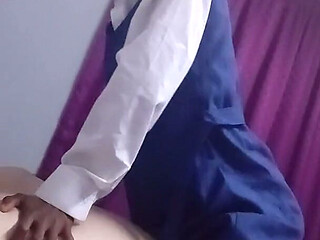 Black Girl Sucks and Rides White Cocl in Uniform