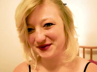 Hot blonde is covered in semen after the POV screwing