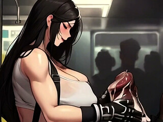 Tifa Searches for Dick on the Train