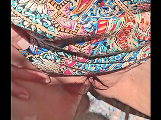 Maturemons, horny mature gaping in the garden.
