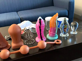 Anal wreckage with huge butt plugs and toys
