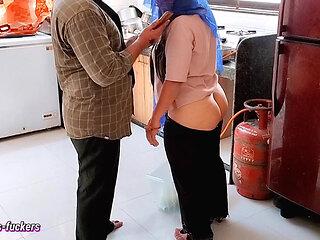 Seeing the Big Ass of the New Maid the Owner Got Excited and Fucked the Maid