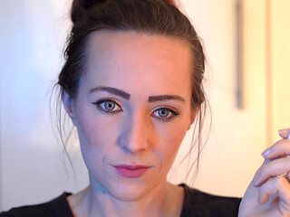 Sensual Close up Smoking with Petite Girl