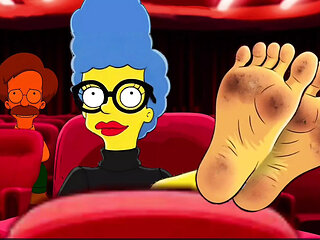 Housewife Mrs. Sinpsom Teases With Dirty Feet. JOI. Tarantino parody.. Cartoon Foot Fetish