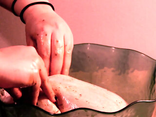 Meat massage meat on spit meat in my mouth