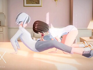 Anime Hentai Futanari Sex Games Sexy Girl Blowjob, Cowgirl, Anal in different positions