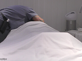 Real Massage Therapist Gets Sucked and Fucked by Fit Blonde Client