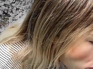 Young Sucked Client's Cock and He Covered Her Whole Face with Cum!