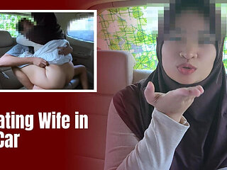 Minokiiko Cheating Hijab Wife Fucked in Car - Creampie Cowgirl 18yo Indonesian Teen