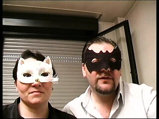 Masked cougar takes the cock!` - A smutty older woman rides a lucky guy