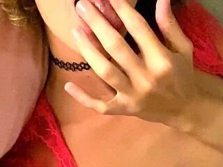 Amateur striptease and Solo masturbation