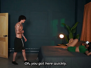 Sexy brunette stepsister gets fucked by her muscular stepbrother thinking it'_s VR