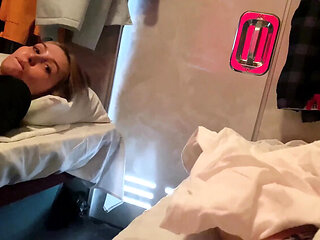 Blonde MILF Alina Rai Public Train Sex - Married Bride Fucks Fellow Traveler - Big Ass Blowjob & Pussy Eating in 4K