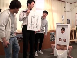 Asian babe facialized and made to cum hard in BDSM session