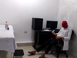 Perverted Doctor Masturbates After Treating a Cute Patient