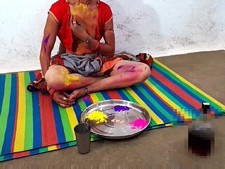 Special Holi With Husbands Friend