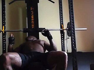 Push Day Workout Jeremiah McPherson aka Hallelujah Johnson Working on New Porn Tonight