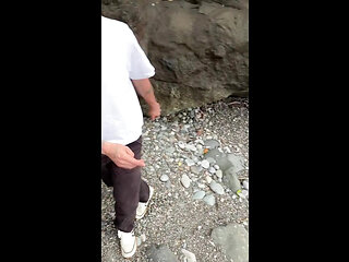 Fucked a Twink in the Mouth by the Sea and Cummed in His Mouth