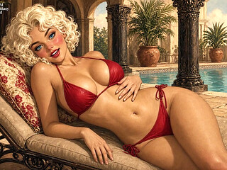 Poolside with Sweet Cheeks - One