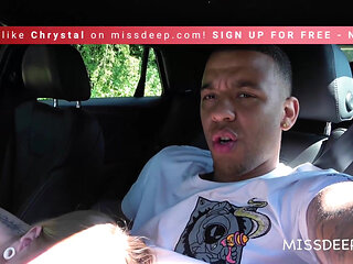 Public Car Sex: Black Guy & Hot Blonde