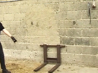 Mature MILFs get teased and roughed up by two masked men who make her moan.