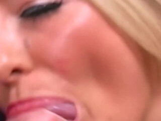 Blonde Big Tits MILF Tia Layne in Hot Big White Cock Threesome Gets Her Pretty Face Plastered in Cum