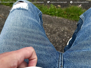 Started on a Bench, Ended at the Pier - No Regrets - Super risky public sloppy Handjob