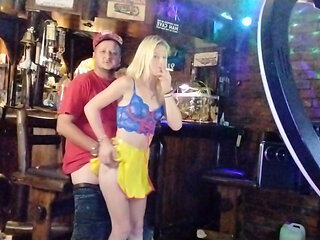 Bored and ignored.Closing time at the bar.