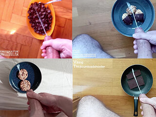 Cookies, cereal, big moans and lots of really thick cum!