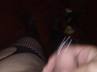 masturbation in stockings