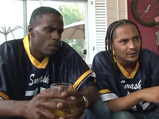 Hot white cheerleader gets a hot black dick gangbang from footballers: Blowjob, Babe  Anal Porn