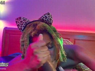 NANNY BIG BLACK COCK GETS SLAMMED INTO DEEP-THROATING TEENIE BI-ATCHS WINDPIPE!