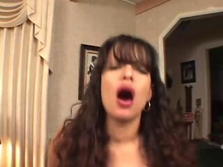 Curly Latina With Big Tits Rips off Red Dress and Gets Fucked in Hotel