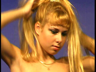 Vintage Blonde 20yo Dance Tease - Strips Naked and Flashes Wet Pussy