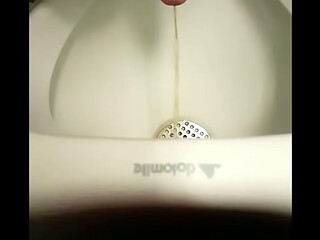 I spy on myself while I pee in a public urinal