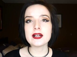 Chick educates you about BDSM while showing her pretty face