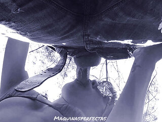 OUTDOOR BLOWJOB, BLUEE AND HIS BIG DEEP THROAT