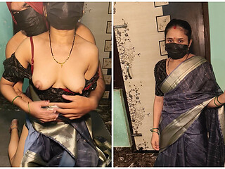 Newly MarriedIndian Desi Bhabhi Saree Fucking with Husband Doggy Style Hard fucking orgasam sex video