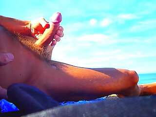 Enjoying on the beach