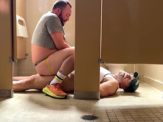 Group Fun in the Gym Bathroom