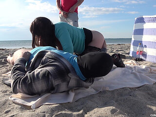 Having Fun on the Beach in June 2020